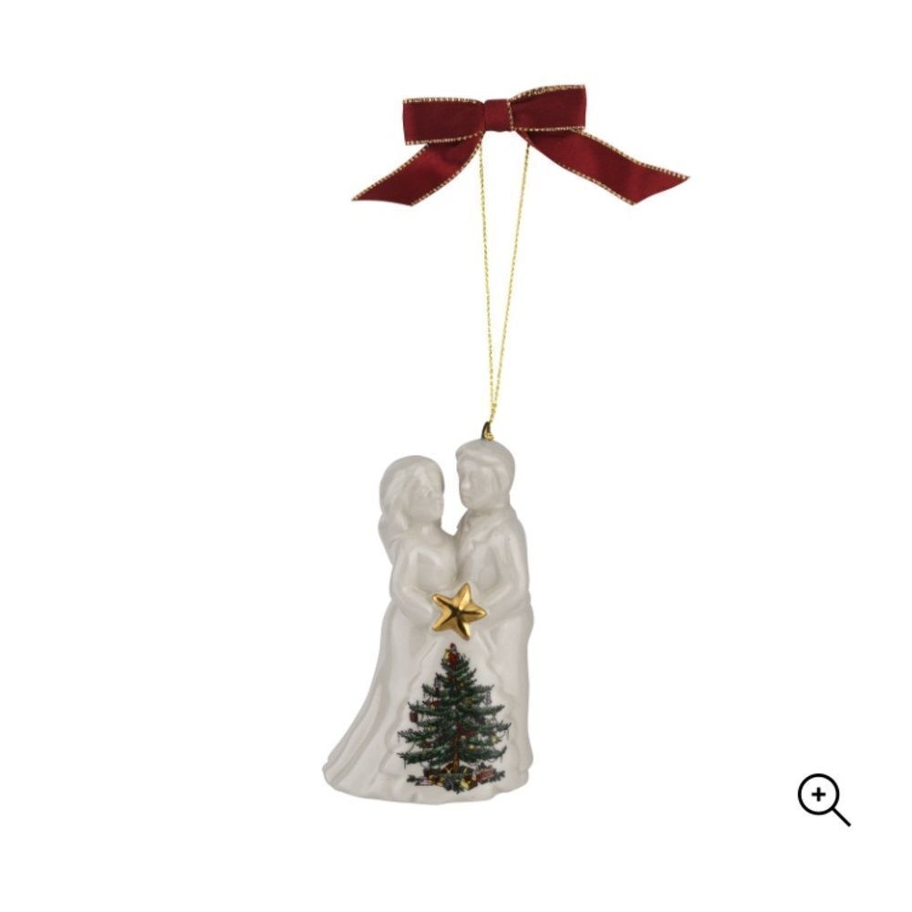 Spode Christmas Tree Collection Christmas Ornament| Bride and Groom Orna…